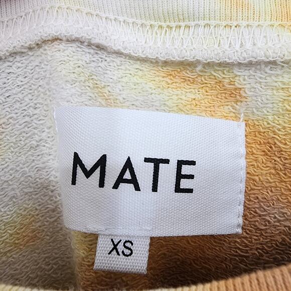 Mate the Label Women's Organic Terry Tie Dye Raglan Pullover Sweatshirt Size XS - Picture 4 of 6